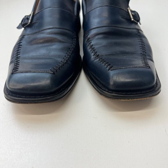 Mezlan Leather Loafers Slip On Men's Size 10M Blue Color Sharp Professional - Picture 3 of 13